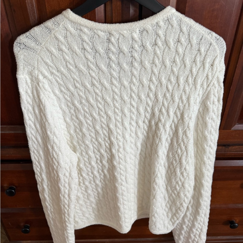 J. Crew Cream Cable Knit Cardigan